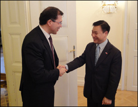 Kineski veleposlanik u Hrvatskoj Shen Zhifeisusret sa Domagojem Miloševićem